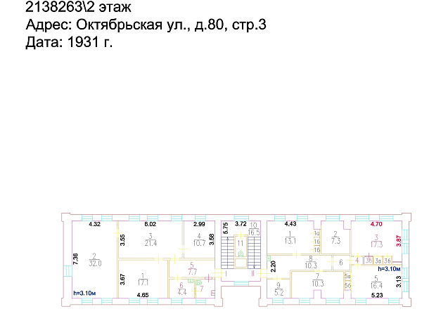 Октябрьская, д. 80с3 761 кв.м
