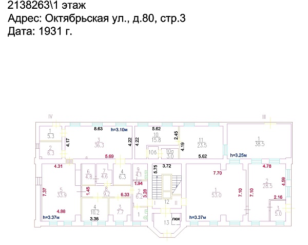 Октябрьская, д. 80с3 761 кв.м