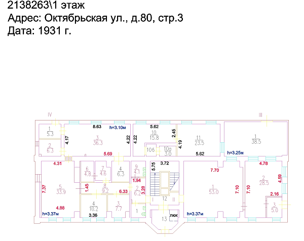 Октябрьская, д. 80с3 761 кв.м